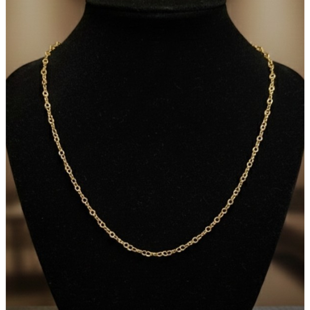 Necklace Gold Tone Metal Double Chain Link Classic Statement Fashion Jewelry